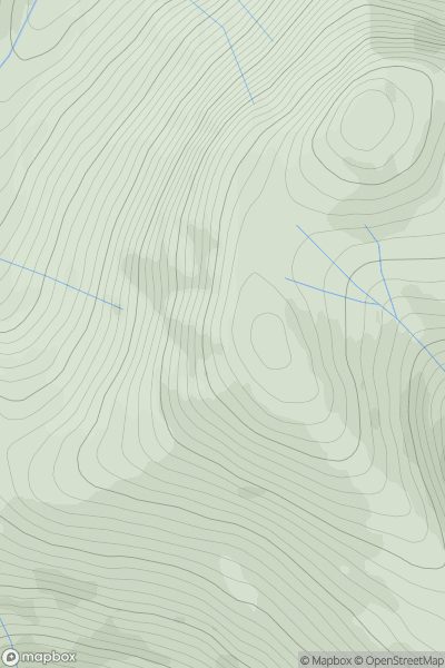 Thumbnail image for Beinn Lochain [Loch Long to Loch Lomond] showing contour plot for surrounding peak